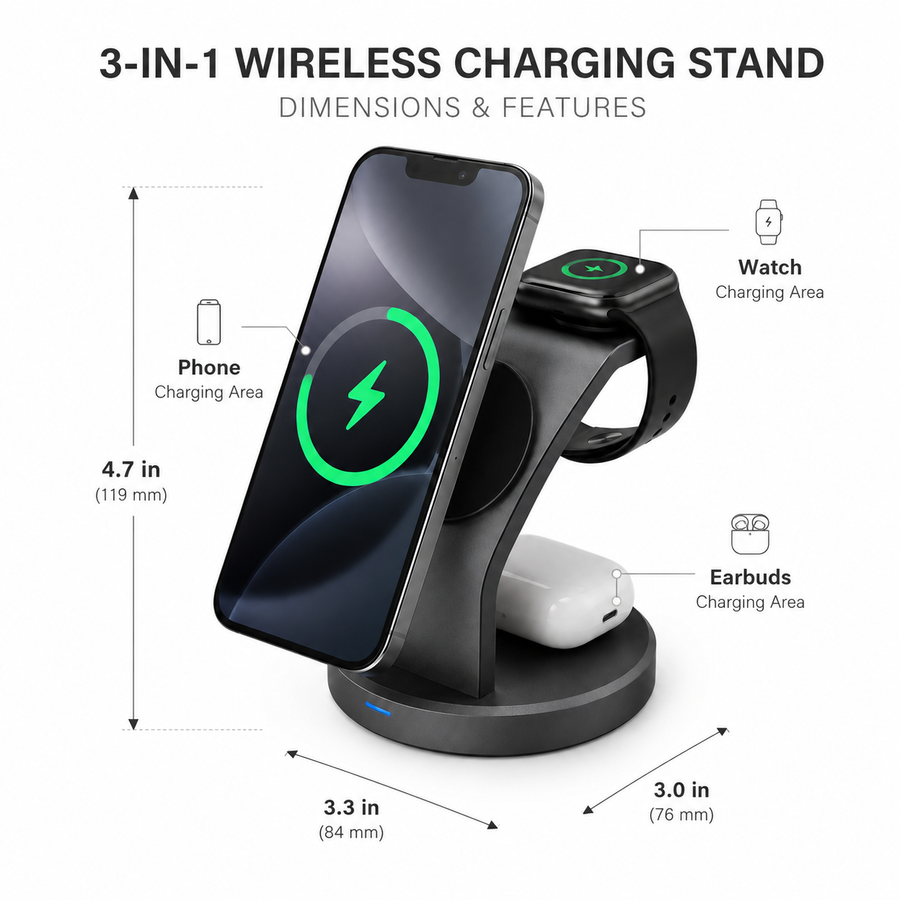 3-in-1 Wireless Charger Stand